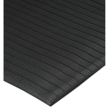 Genuine Joe Air Step Anti-Fatigue Mat, 3' x 12', Black