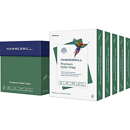 Hammermill Color Printer Copier Paper Legal Size 8 12 x 14 5000 Sheets  Total 20 Lb Blue 500 Sheets Per Ream 10 Reams Per Case - Office Depot