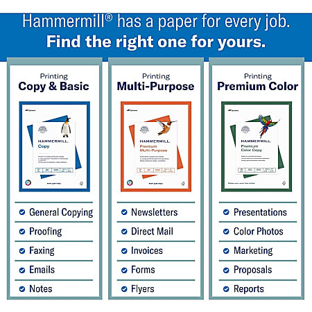 Hammermill Paper, Premium Color Copy Paper 8.5 x 11 Paper, Letter size, 28lb Paper, 100 Bright, 1 Ream / 500 Sheets (102467R) Acid Free Paper - 2