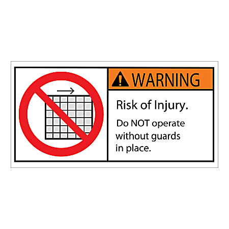 Tape Logic Durable Rectangle Safety Labels, DSL516, 2