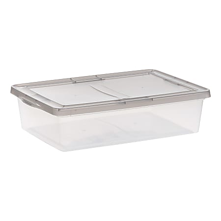 Iris® Snap Top Storage Box, 7 Gallon, Clear