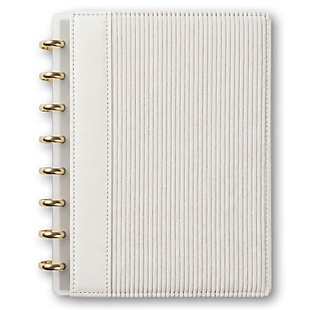 TUL&reg; Discbound Notebook With Corduroy Cover, Junior Size, Narrow Ruled, 60 Sheets, Beige