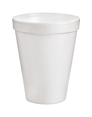 Dart® Insulated Foam Drinking Cups, White, 10 Oz, Case Of 1,000 Cups