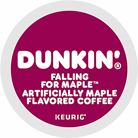 Dunkin' Donuts K-Cup Falling for Maple Artificially Maple Flavored Coffee - Compatible with Keurig Brewer - Medium - 22 / Box Dunkin' Donuts K-Cup Falling for Maple Artificially Maple Flavored Coffee - Compatible with Keurig Brewer - Medium - 22 / Box