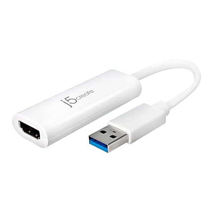 JUA254 USB 3.0 to HDMI Adapter White - Office Depot