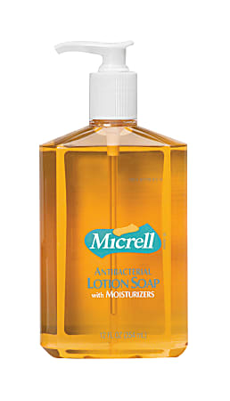 GOJO Micrell Antibacterial Liquid Lotion Hand Soap Fresh Scent 12 Oz Case Of 12 Bottles Office Depot