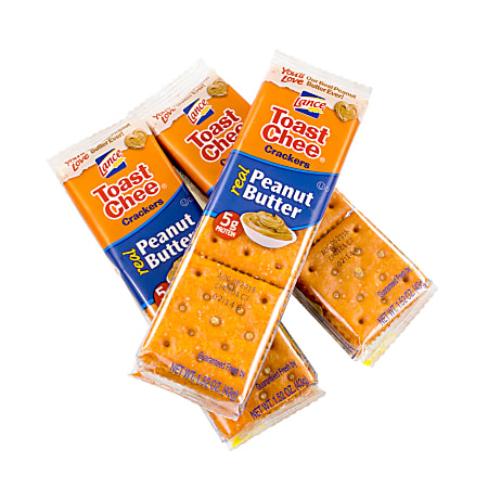 Lance Toast Chee Peanut Butter Crackers, Pack of 6, Box Of 40