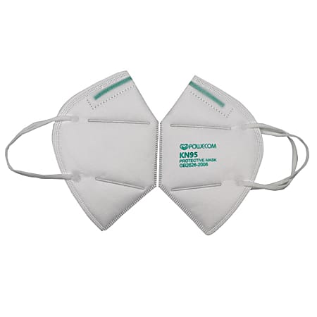 Powecom Red KN95 Face Mask – GB2626-2019 Standard, 10 Per Bag, Protective Safety Mask