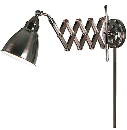 Kenroy Home Floren Wall-Mount Swing Arm Lamp, 11"W, Copper Bronze
