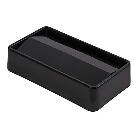 Carlisle TrimLine Trash Can Flip Lid, 3"H x 20"W x 11"D, Black