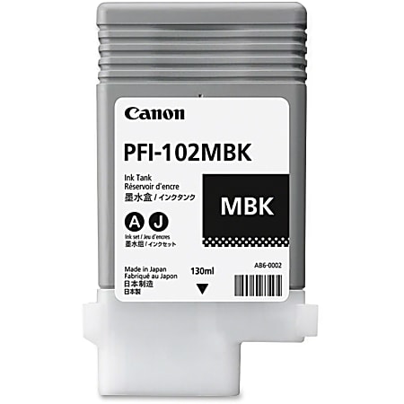 Canon PFI 102 Matte Black Ink Cartridge PFI 102MBK - Office Depot