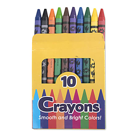 Trail maker 100 Pack Crayons in Bulk for Kids, Classroom - Wholesale Bright  Wax Coloring Crayons in Bulk, 10 Per Box Bundle Art Set (100 Pack)
