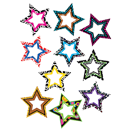 Teacher Created Resources Decorative Accents, Fancy Stars, Multicolor, Pre-K - Grade 8, Pack Of 30