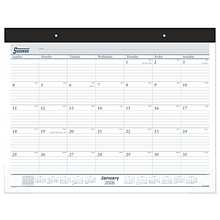 AT-A-GLANCE® 2026 Ruled Monthly Desk Pad Calendar, Standard, 21 3/4" x 17"