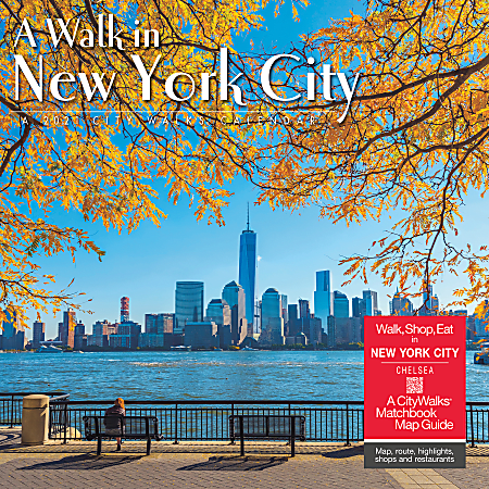 Willow Creek Press Scenic Monthly Wall Calendar, 12" x 12", FSC® Certified, Walk In New York City, January to December 2021, 10310