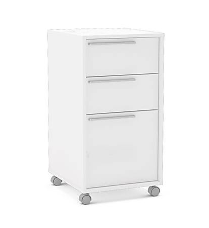 Boahaus 4305 18"D Lateral 3-Drawer Mobile File Cabinet, White