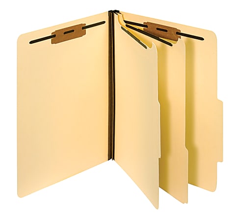 Pendaflex® Top-Tab Manila Classification Folders With 2 Dividers, Letter Size, Box Of 10 Folders