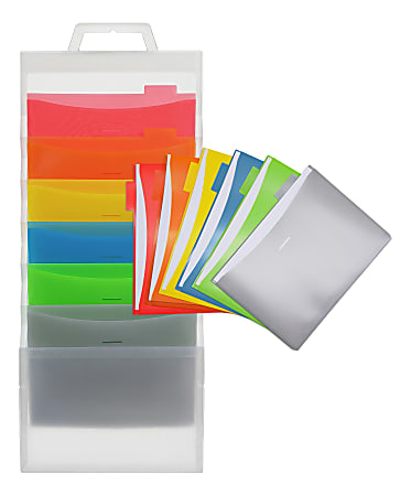 Office Depot Brand 6 Pocket Cascading Wall File With 6 Folders Letter ...