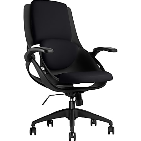 All33 BackStrong C1 Ergonomic Fabric Mid-Back Task Chair, Black