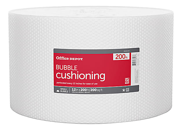 Office Depot® Brand Small Bubble Cushioning, 3/16” Thick, Clear, 12” x 200'