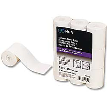 NCR Gas Pump And Thermal Credit/Debit Rolls, 2 1/4" x 1020", Pack Of 9
