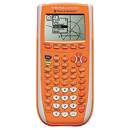 Texas Instruments® TI-84 Plus Silver Edition Graphing Calculator, Blaze Orange