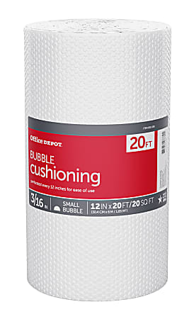 Office Depot Brand Small Bubble Cushioning 316 Thick Clear 12 x 20