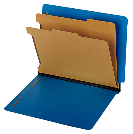Pendaflex® End-Tab Classification Folders, Letter Size, Dark Blue, Box Of 10