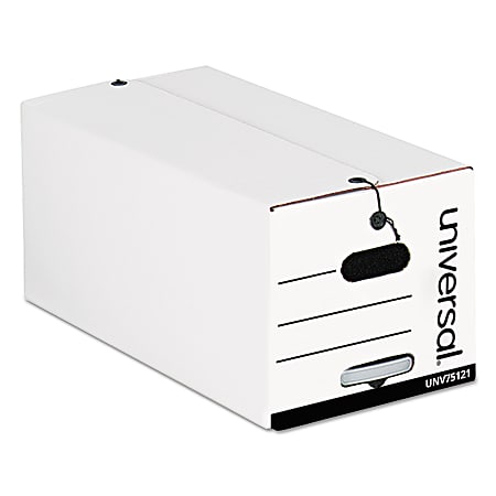 Universal® Heavy-Duty Storage Boxes With String & Button