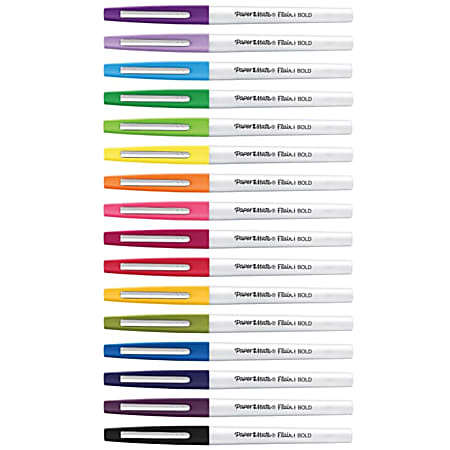 Paper Mate Flair Felt Tip Pens - Bold Pen Point - Assorted - 16 /