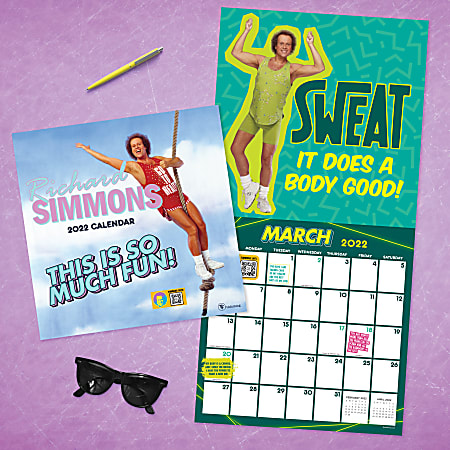 TF Publishing Arts Entertainment Monthly Wall Calendar 12 x 12 Richard  Simmons January To December 2022 - Office Depot