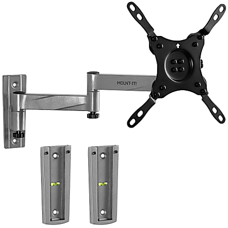 Mount-It! Full Motion Lockable RV And Trailer TV Mount For Screen Sizes 22” To 42”, 2-1/8”H x 8”W x 9-1/2”D, Black