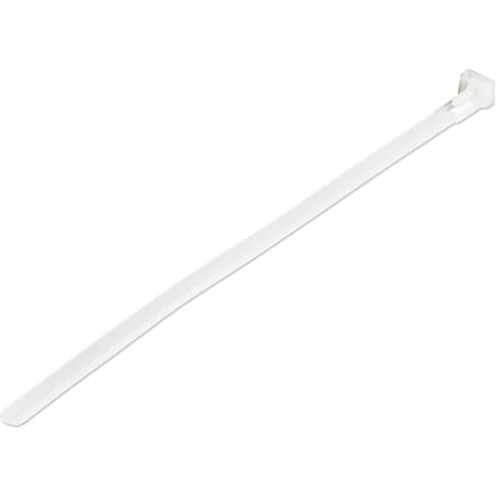 StarTech.com 100 Pack 8" Reusable Cable Ties - White Large Releasable Nylon/Plastic Zip Ties Resealable Adjustable Network Cable Wraps UL\