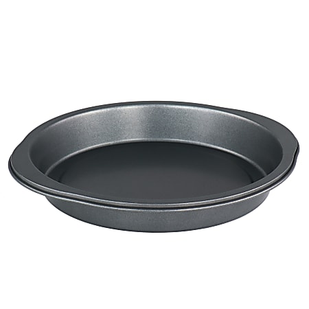 Simply Essential Round Aluminum Nonstick Cake Pan, 9” x 9” x 1-1/2”, Gray