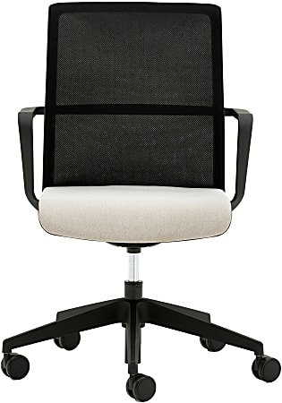 Allermuir Circo Ergonomic Mesh Mid-Back Executive Conference Chair, Pebble/Black