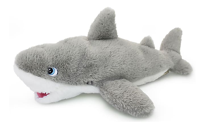Office Depot® Brand Plush Animal Pencil Pouch, 4" x 11", Shark