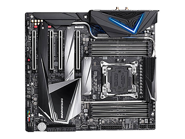 Gigabyte X299X DESIGNARE 10G Desktop Motherboard - Intel Chipset - Socket R4 LGA-2066 - Extended ATX - 256 GB DDR4 SDRAM Maximum RAM - DIMM, UDIMM - 8 x Memory Slots - IEEE 802.11 a/b/g/n/ac/ax