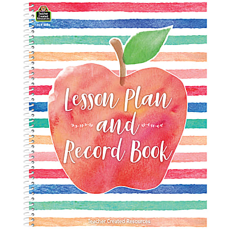 Teacher Created Resources 40-Week Watercolor Lesson Plan/Record Book, 8-1/2" x 11", Multicolor