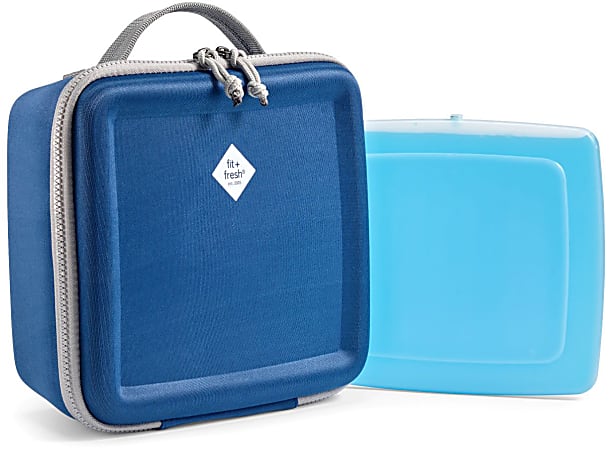 Fit Fresh Crush Resistant Lunch Bag Ocean Blue - Office Depot