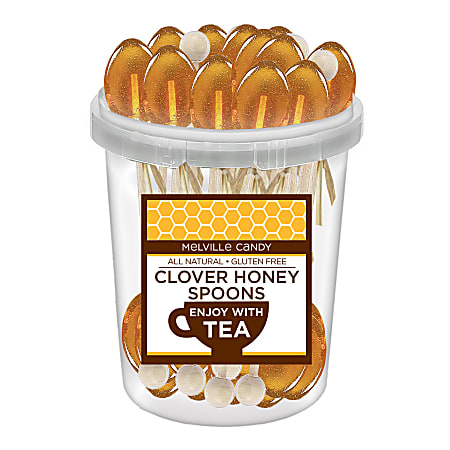 Melville Candy Naturally Flavored Honey Spoons, Clover Honey, Pack Of 30