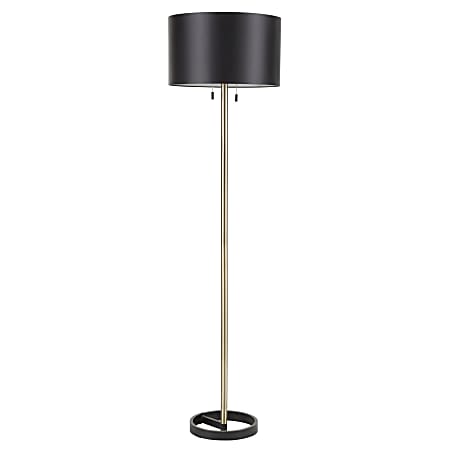 Lumisource Hilton Contemporary Floor Lamp, Black/Gold