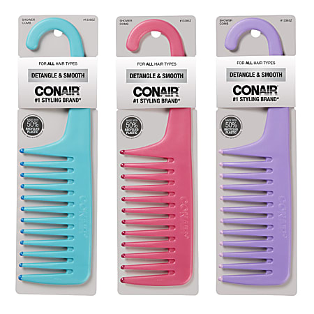 Conair Shower Hanging Comb, Assorted Colors
