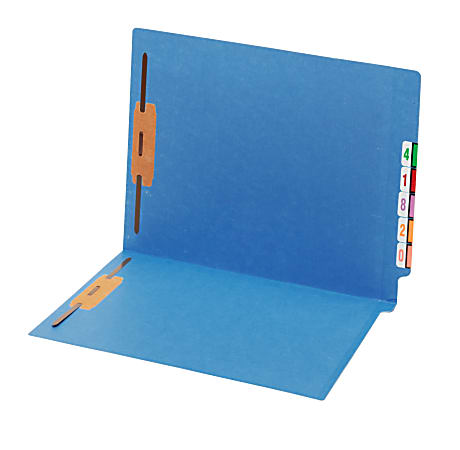 Pendaflex® Shelf-Master Color Folders With Fastener, Letter, Blue, Box Of 25 Folders