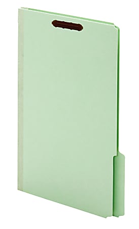 Pendaflex® End Tab Classification Folders, 30% Recycled, Legal Size, Light Green, Box Of 25