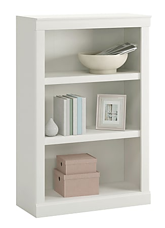 Realspace 45 H 3 Shelf Bookcase Arctic, White Three Shelf Bookcase
