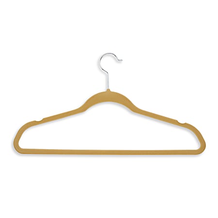 Honey Can Do Velvet Hangers, Beige, Pack Of 50 Hangers