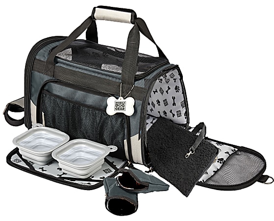 Mobile Dog Gear Overland Dog Gear Pet Carrier Plus For Small Dogs, Gray