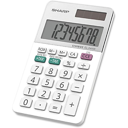 8 Digit Pocket Calculator with Hinged Hard Cover (EL-243SB