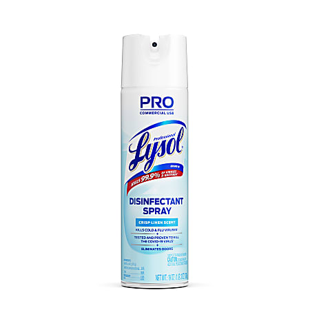 Lysol Professional Disinfectant Spray Original Scent 19 Oz Bottle - Office  Depot