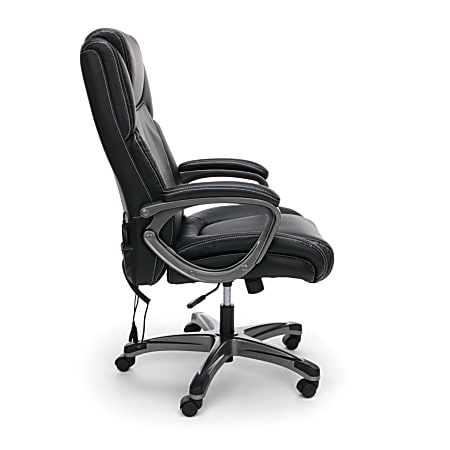 Essentials By OFM Ergonomic Bonded Leather Shiatsu Heated Massage